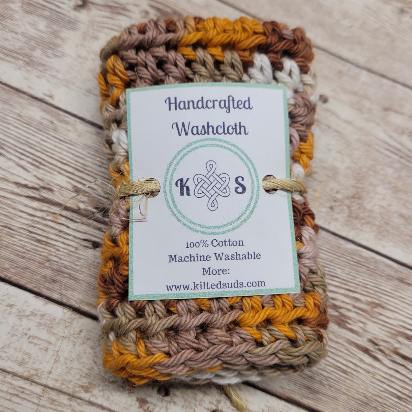 Orange Multi Cotton Washcloth