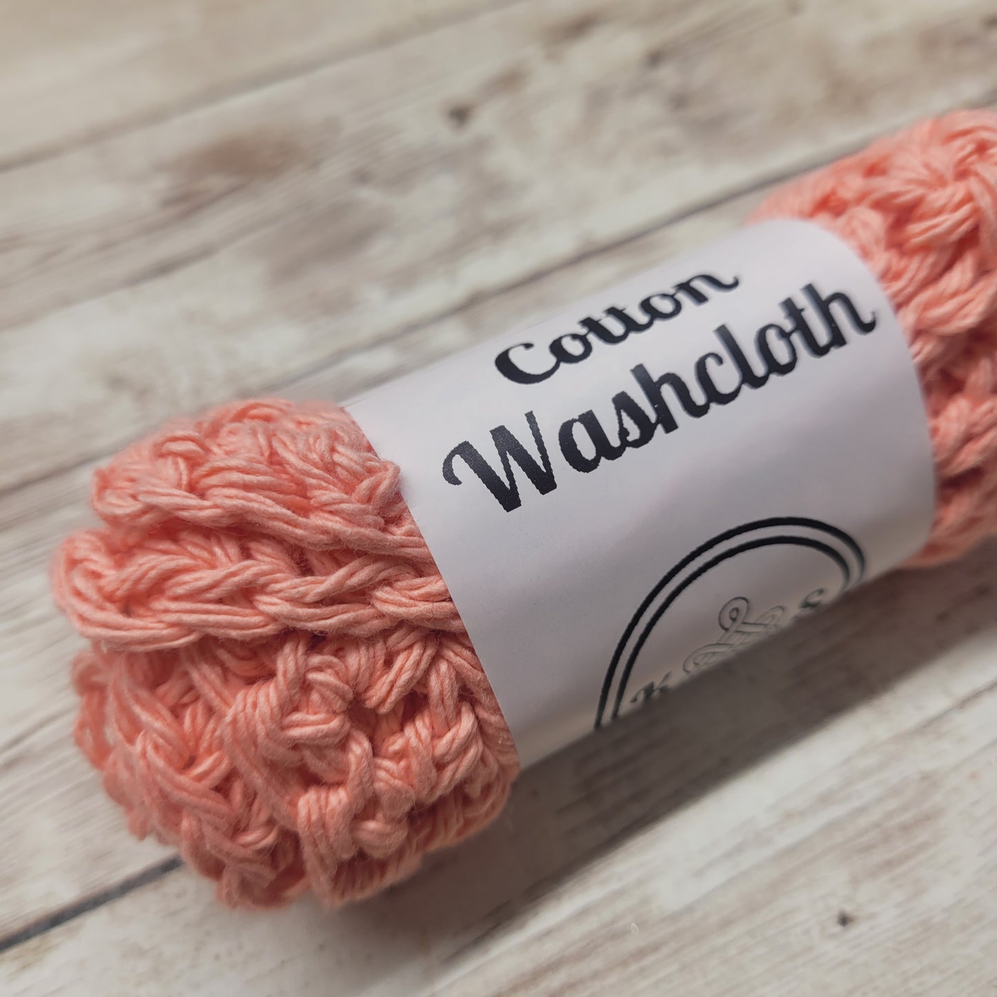 Peach Cotton Washcloth