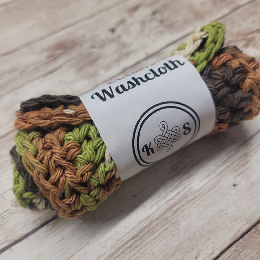 Camo Cotton Washcloth