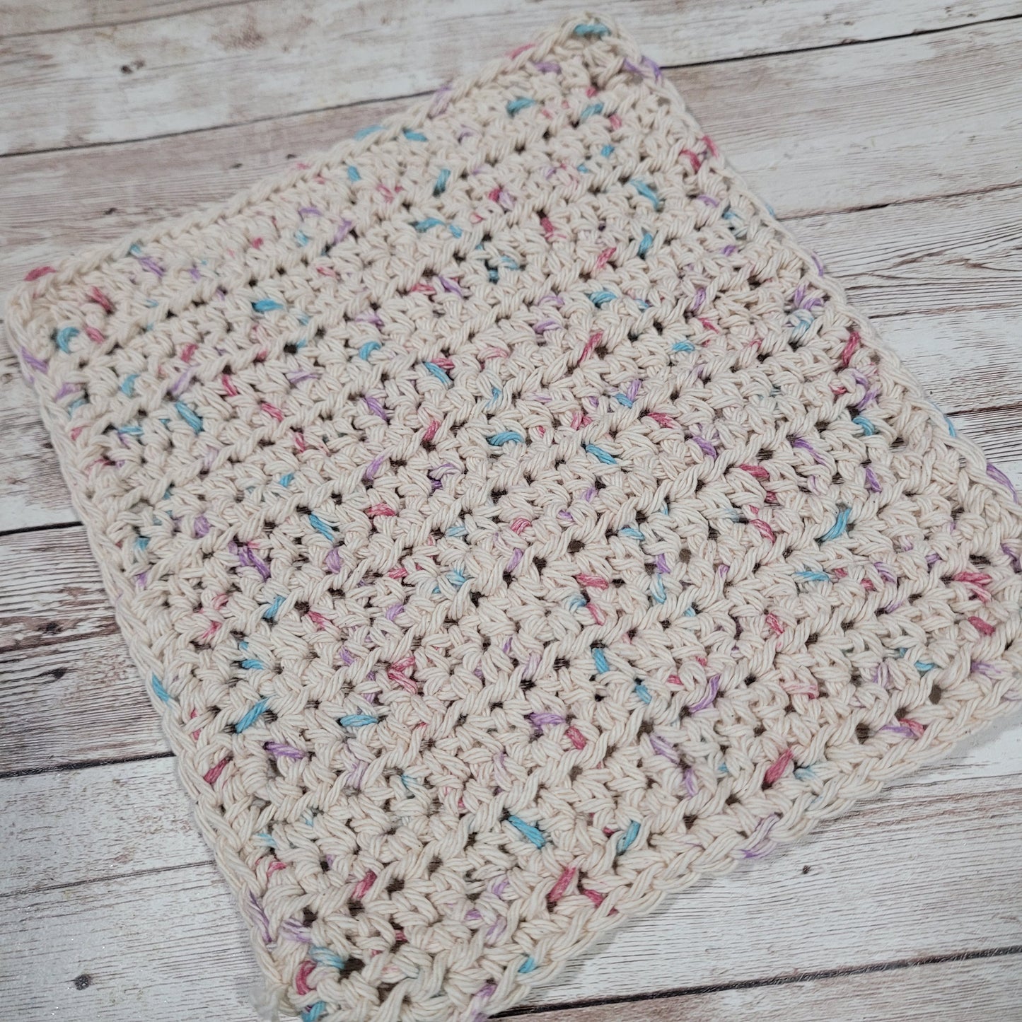 Speckled Tan Cotton Washcloth