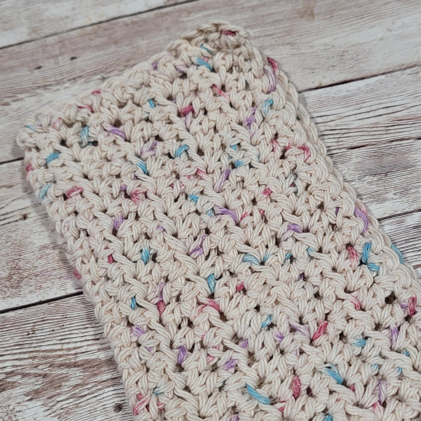 Speckled Tan Cotton Washcloth