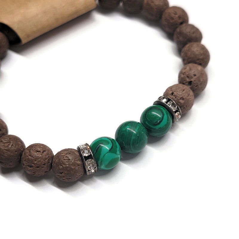 Lava Stone Aromatherapy Bracelet with Brown Lava Stone - Multiple Options