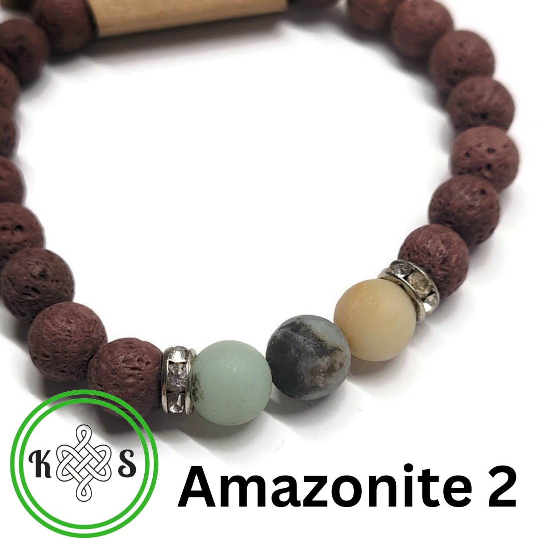 Lava Stone Aromatherapy Bracelet with Brown Lava Stone - Multiple Options