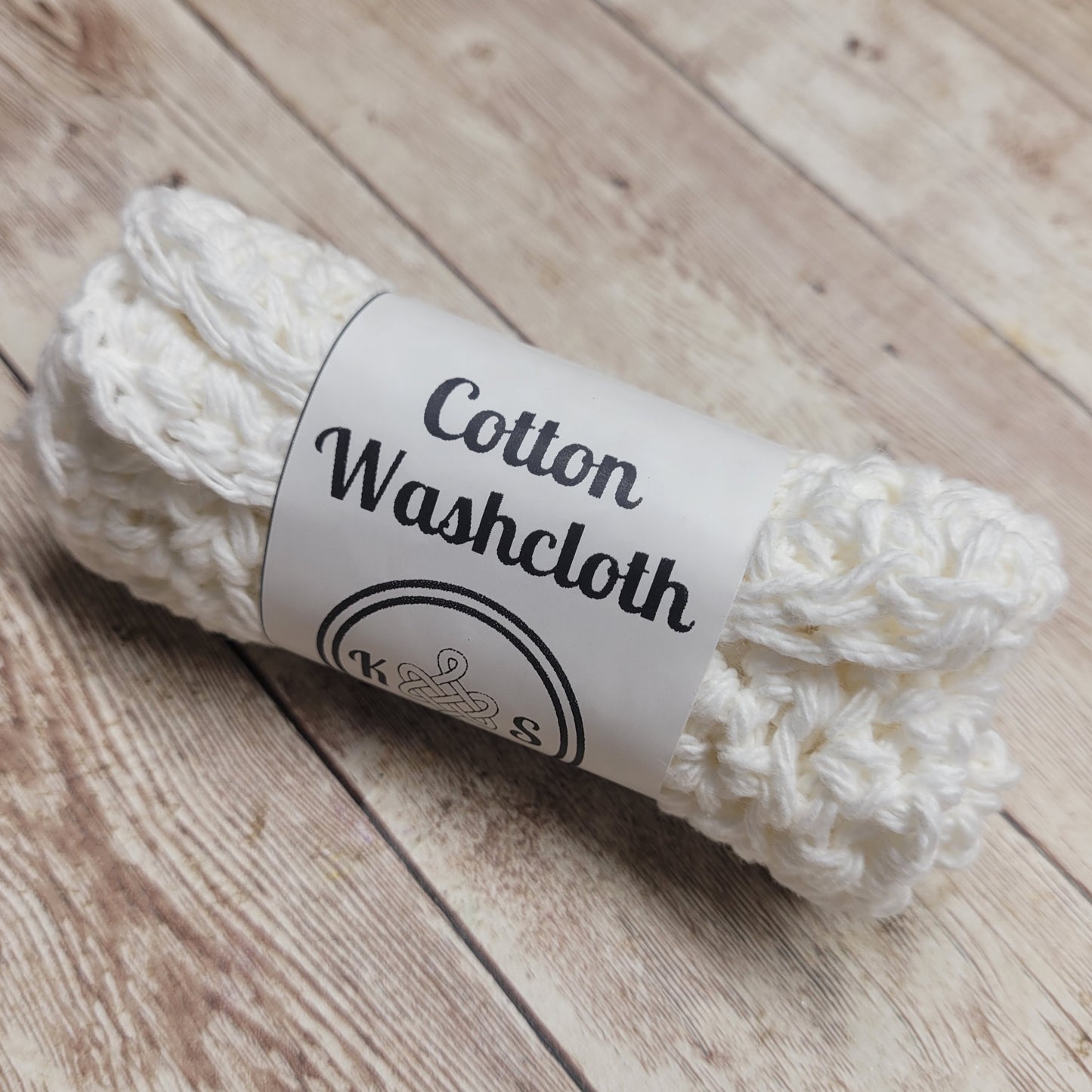 White Cotton Washcloth