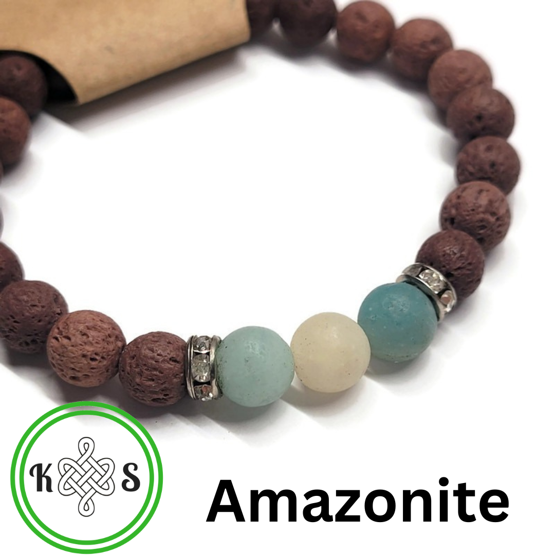 Lava Stone Aromatherapy Bracelet with Brown Lava Stone - Multiple Options