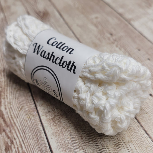 White Cotton Washcloth