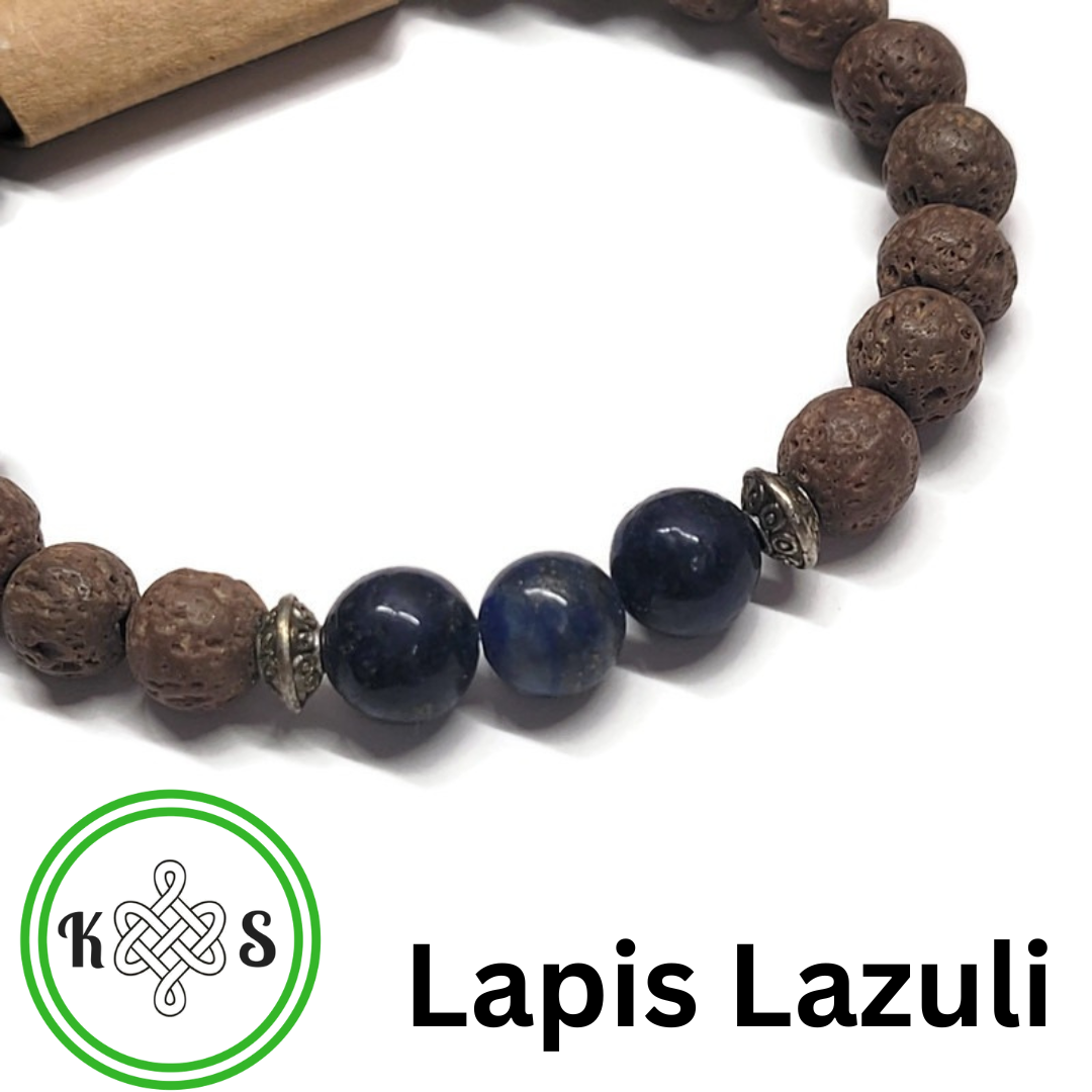 Lava Stone Aromatherapy Bracelet with Brown Lava Stone - Multiple Options