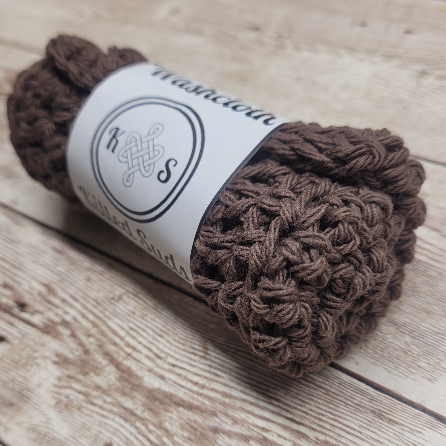 Brown Cotton Washcloth